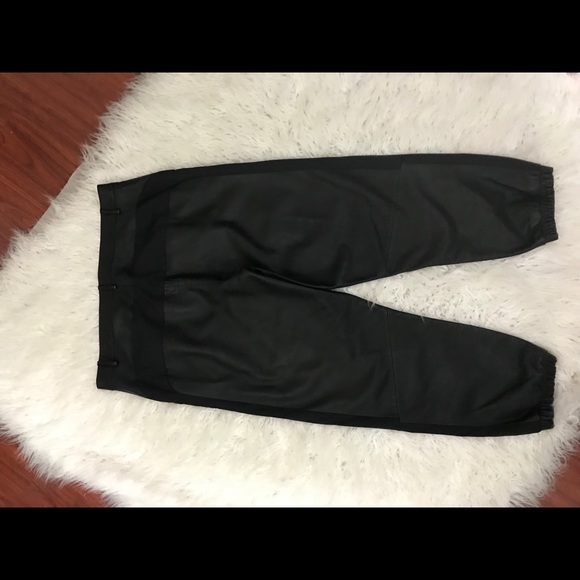 T By Alexander Wang Contrast Paneled Leather Pants - Picture 6 of 8